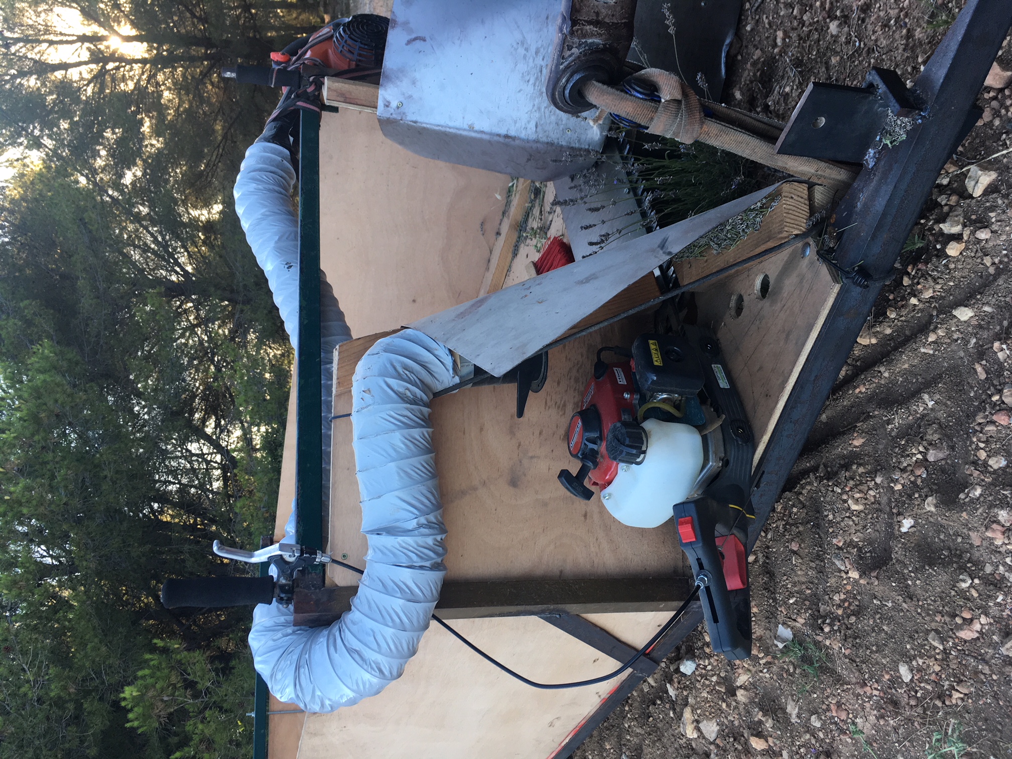 L'avant de la récolteuse