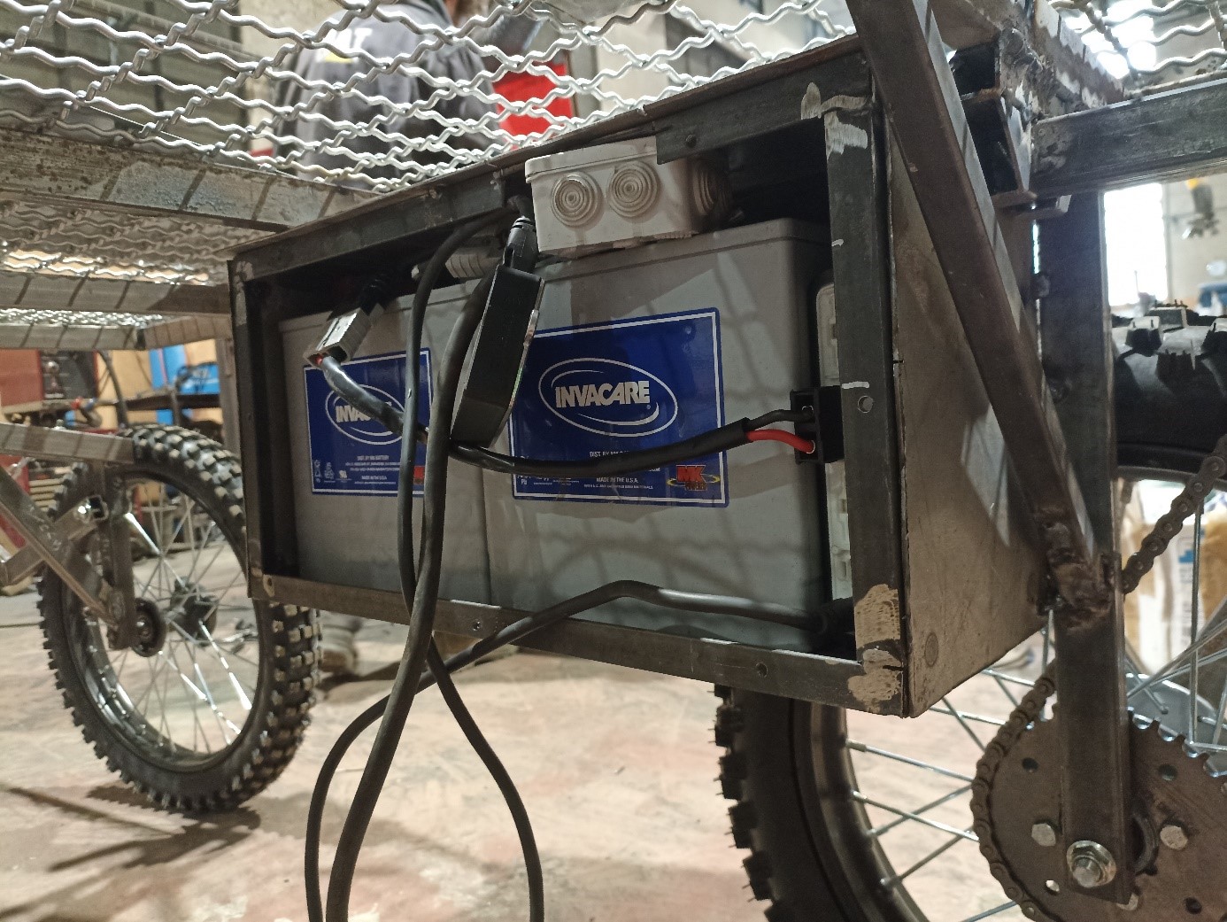 Boîte contenant les batteries