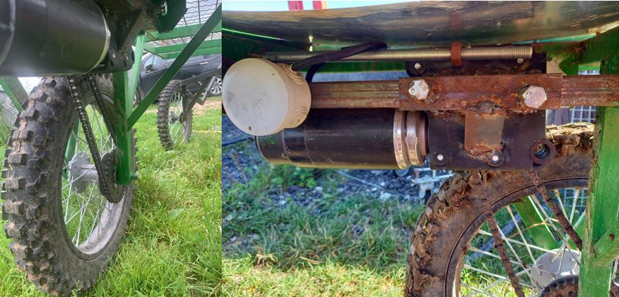 Moteur, tendeur et roue