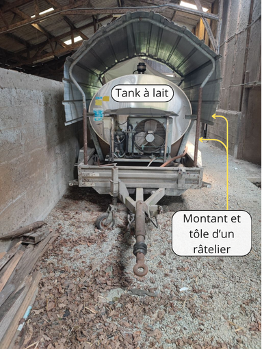 Photo annotée de la remorque